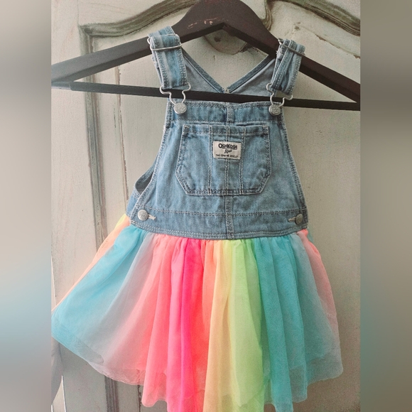 OshKosh B'gosh Other - Osh kosh b' gosh 💖 18 month overall dress rainbow 🌈 tutu